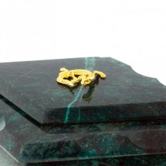 Каменная шкатулка из змеевика «Ромб» для украшений