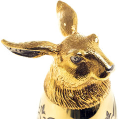Позолоченная стопка перевёртыш «Заяц» в подарочном футляре