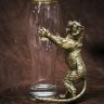 Украшенный бокал для пива «Тигр» с объёмной фигуркой