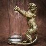 Украшенный бокал для пива «Тигр» с объёмной фигуркой
