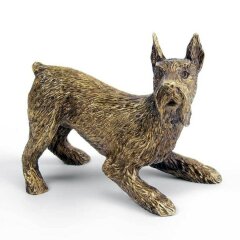 Бронзовая статуэтка собаки «Чёрный терьер» в подарок охотнику