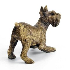 Бронзовая статуэтка собаки «Чёрный терьер» в подарок охотнику