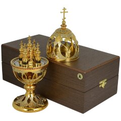 Позолоченное пасхальное яйцо «Храм»