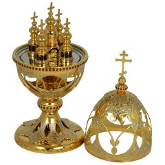 Позолоченное пасхальное яйцо «Храм»