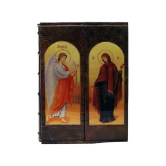 Подарочная книга «Евангелие» в кожаном в футляре триптих