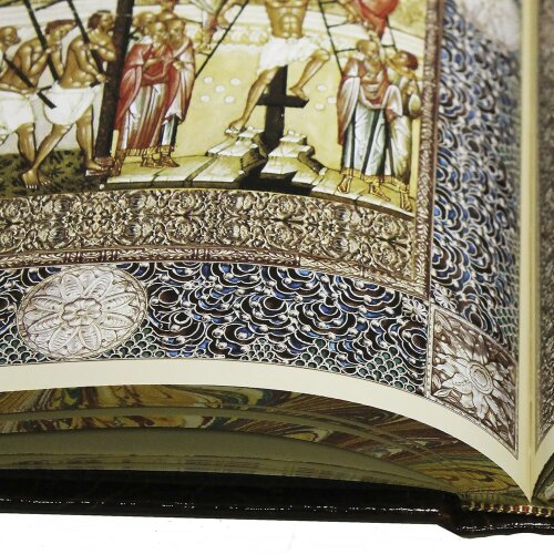 Подарочная книга «Евангелие» в кожаном в футляре триптих