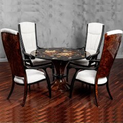 Элитный кухонный гарнитур «Утро в Париже» из морёного дуба и янтаря