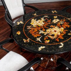 Элитный кухонный гарнитур «Утро в Париже» из морёного дуба и янтаря