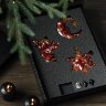 Подарочный набор из 3-х ёлочных игрушек «Рождество» (коралл) в подарок к новому