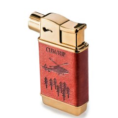 Подарочная зажигалка «Тайга» с янтарём