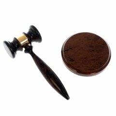 Судейский молоток из камня обсидиан «Верховный» в подарок юристу