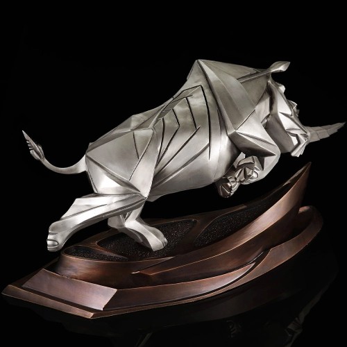 Полигональная фигура «Носорог» в подарок партнёру по бизнесу