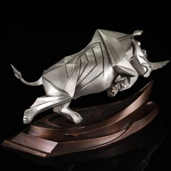 Полигональная фигура «Носорог» в подарок партнёру по бизнесу