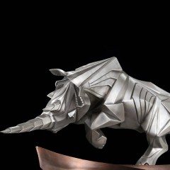 Полигональная фигура «Носорог» в подарок партнёру по бизнесу