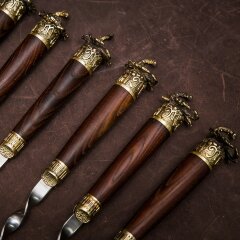 Подарочные шампуры «Скорпион» с художественным литьём