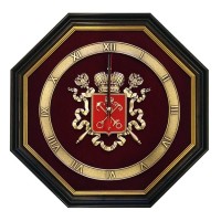 Настенные часы с символикой «Герб города Санкт-Петербурга» в подарок руководителю