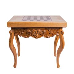 Резной шахматный стол «Сезам» из дуба