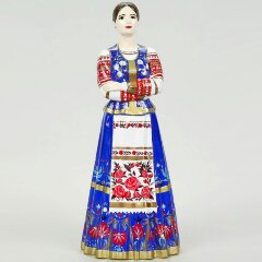 Сувенирная статуэтка «Казачка в синем платье» из искусственного камня