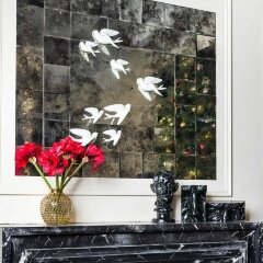 3D фигурки для декора стен «Ласточки» белого цвета (8 шт)