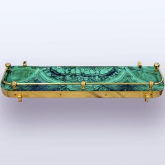 Настенная полка из камня малахит «MALACHITE» для стильного интерьера дома