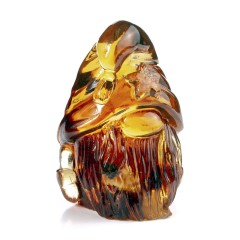 Янтарный сувенир «Новогодний гном» в подарок для детей