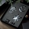 Подарочный набор из 3-х ёлочных игрушек «Рождество» (обсидиан) в подарок к новому году