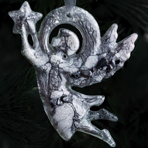 Подарочный набор из 3-х ёлочных игрушек «Рождество» (обсидиан) в подарок к новому году