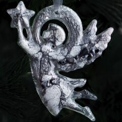 Подарочный набор из 3-х ёлочных игрушек «Рождество» (обсидиан) в подарок к новому году