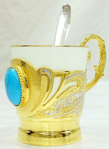 Кофейная чашка «Бирюза»