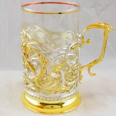 Позолоченный подстаканник «Рог изобилия»