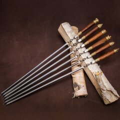 Подарочные шампуры «Охотничьи» с художественным литьём