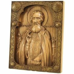 Резная икона «Сергий Радонежский»