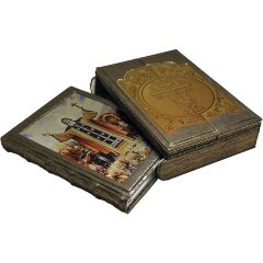 Подарочная книга «Русские святые. Жизнь и деяния» в кожаном в футляре триптих