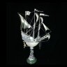 Серебряный корабль «Посейдон» из морской раковины наутилус