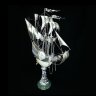 Серебряный корабль «Посейдон» из морской раковины наутилус