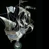 Серебряный корабль «Посейдон» из морской раковины наутилус