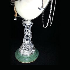 Серебряный корабль «Посейдон» из морской раковины NAUTILUS