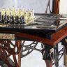 Шахматный гарнитур «Лувр» из морёного дуба и янтаря