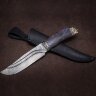 Охотничий нож «Медведь» из дамасской стали с рукоятью из карельской берёзы
