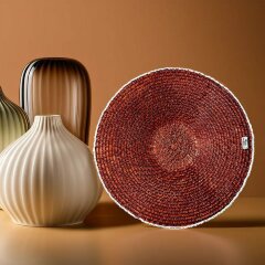 Декоративная тарелка «Бронзовая мозаика» для декора интерьера