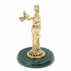 Сувенирная фигурка «Фемида» на камне нефрит в подарок адвокату