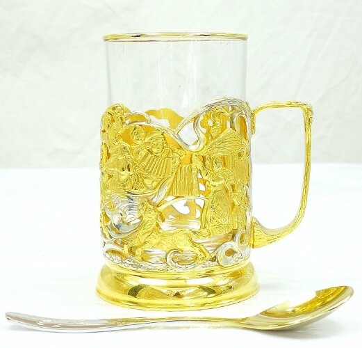 Подарочный подстаканник «Русская тройка»