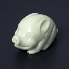 Сувенирная фигурка «Свинка» из натурального камня офикальцит