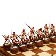 Деревянные шахматы «Хоккей» из мореного дуба