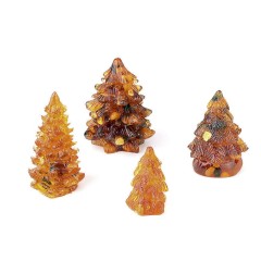 Янтарная фигурка «Ёлка» — новогодний подарок детям от Деда Мороза