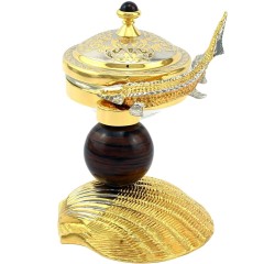 Икорница с крышкой «Стерлядка на ракушке» — праздничная посуда для сервировки