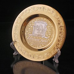 Сувенирная тарелка с логотипом «Герб Челябинска» для корпоративных подарков