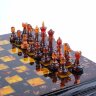 Шахматный ларец с фигурами «Янтарный» из дерева янтаря
