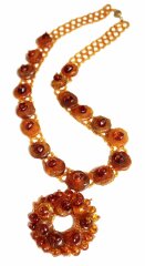 Янтарное колье - бусы «Трепет»