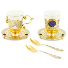 Кофейный набор «Синий агат»